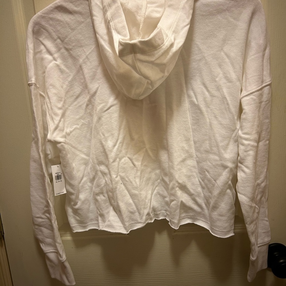 Old Navy Girls XL (14-16) Patriotic Long Sleeve Cropped Hoodie Tee NWT!! - Picture 7 of 9